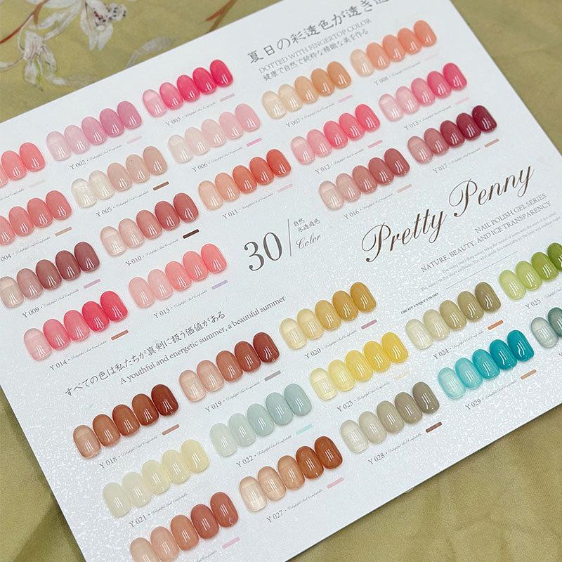 bail30 Летний набор гелевых лаков Ice: Коллекция Четыре сезона 2025 - Модные прозрачные цвета для ногтей