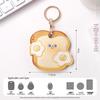 Newcomer 1.38 Exclusive: Cartoon Fried Egg Toast Card Holder, Mini Teardrop & Round Shape