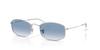 sunglasses 0RB3832 SILVER CLEAR GRADIENT BLUE 52mm Ray-Ban (Silver/Blue)