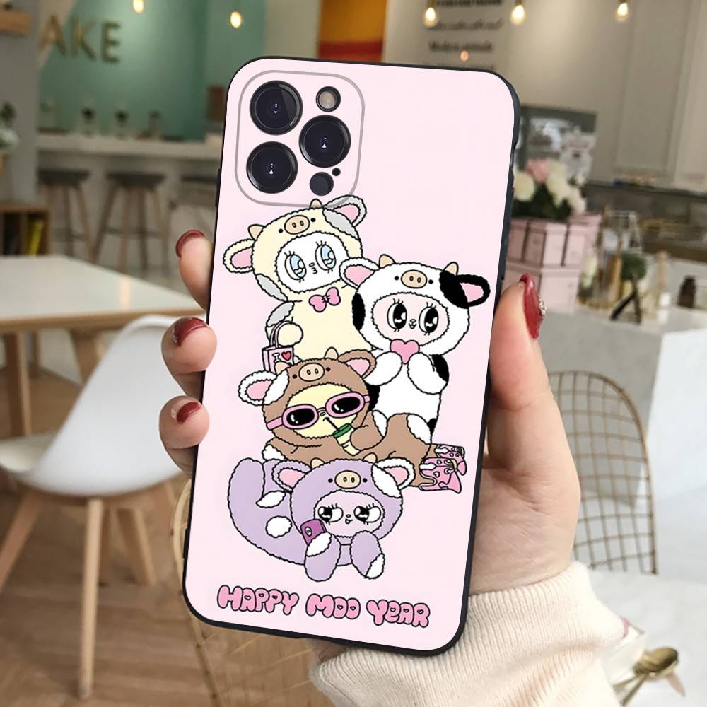 Cute Cartoon Esthers Bunny For IPhone 17 16 15 14 13 12 11 Pro Max 13 17Air Shockproof Soft Phone Cases Coque