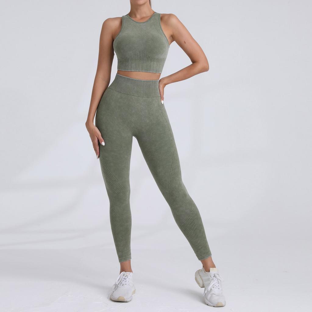 Women's Sports Bra Vest, High Waist And Hip Lifting Fitness Pants, Yoga Suit Set