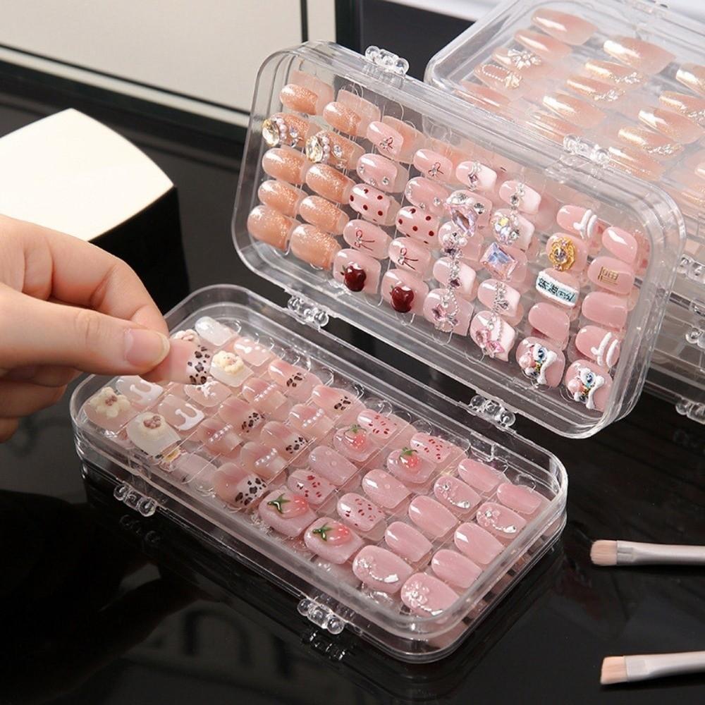 3 Layer Artificial Nail Display Organizer Transparent Nail Tips Display Holder  Household