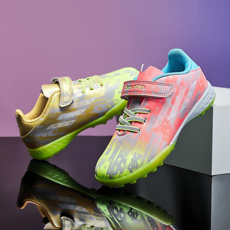 Mandarin duck children primary school children football shoes competition training sports shoes football Velcro free lace-up