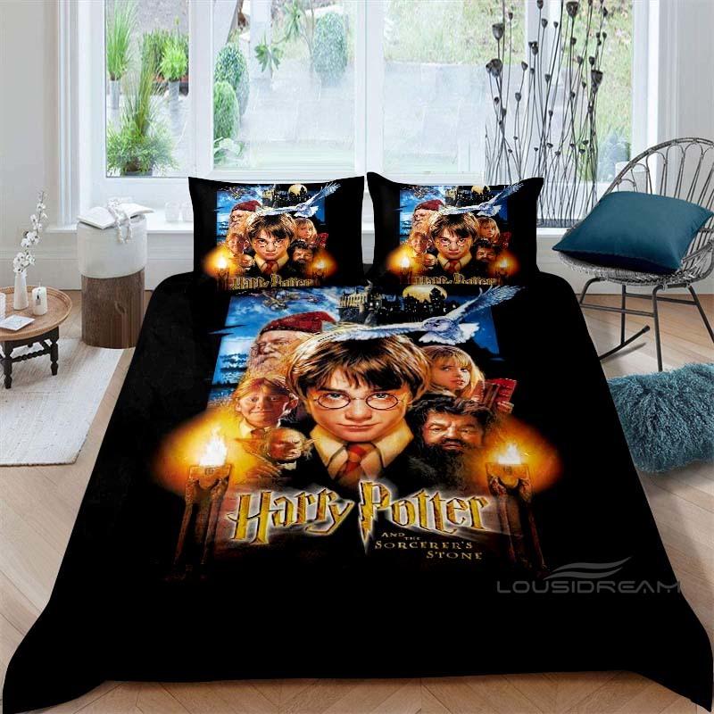 HD Image H — Harry Potter Bedding Set: 3D-Printed Cartoon Duvet Cover — Soft, Comfortable