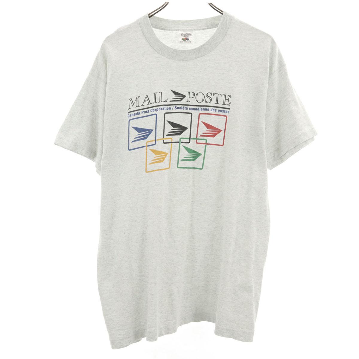 

FRUIT OF THE LOOM 90s Made in Canada Old Short sleeve T-shirt L gray Men s Used