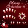 Reusable Plastic False Nail Design Easy Apply Lightweights Artificial Nail For Christmas