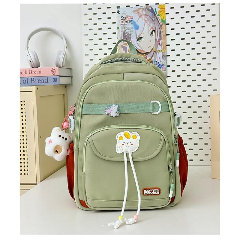 New Junior and Senior High School Students' New Lightweight and Lovely High Value and Large Capacity Multifunctional Backpack with Contrasting Colors.