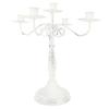 White Pillar Candle Holder Cast Iron Candlestick Holder Decorative Candle Stand  Dining Table
