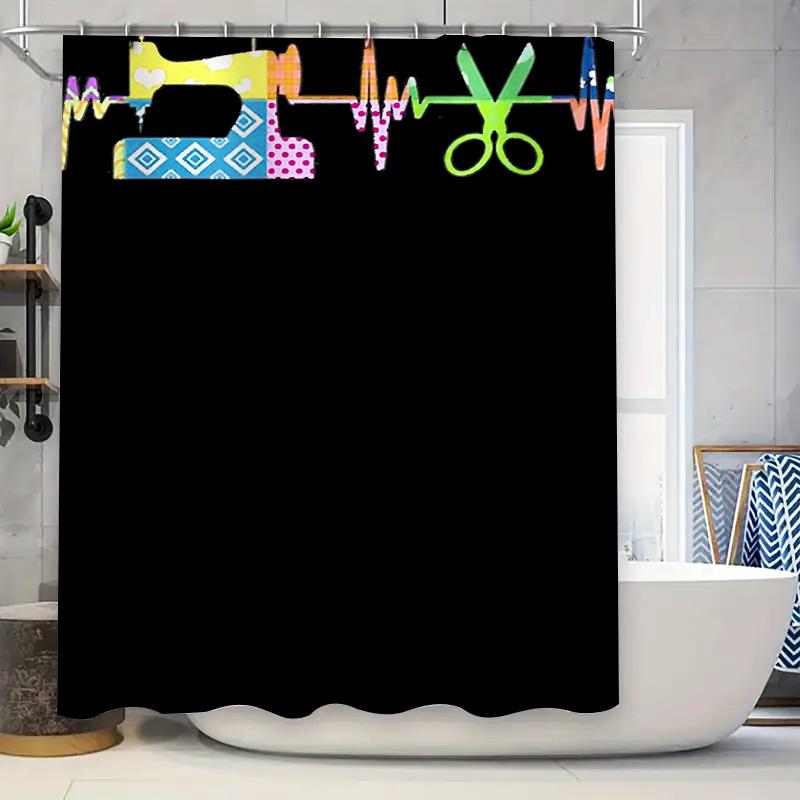 

Elegant Bathroom Shower Curtain With Colorful Design For Your Modern Home Decor Waterproof Fabric Printing Custom Size Available W60H190(CM)-1 Pcs