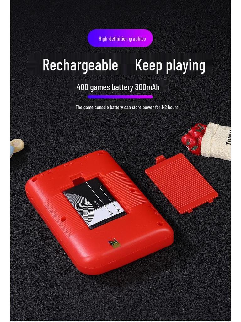 Klassische Retro-Handheld-Spielekonsole: 400-in-1 mit Einzel- und Doppelspielermodi