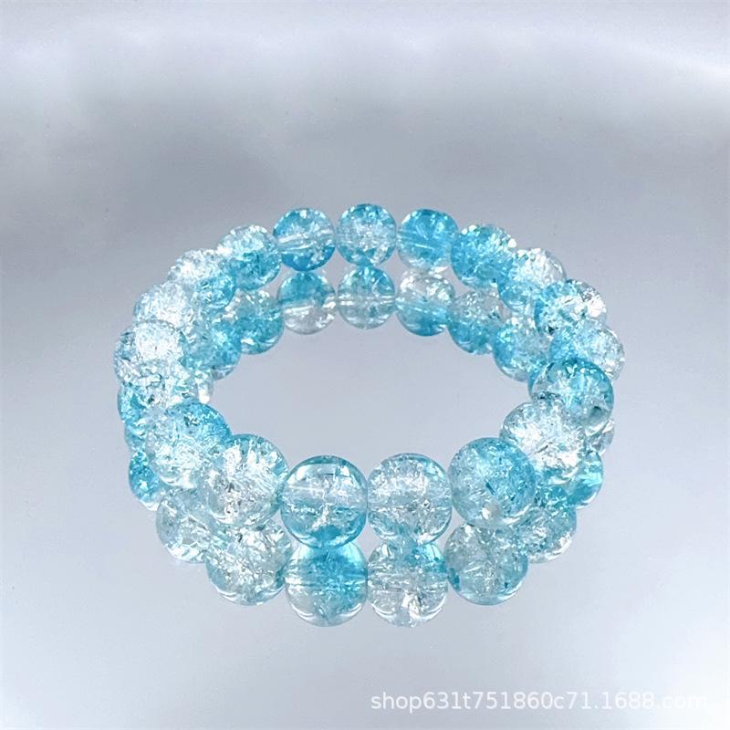 Zibo farbige Glasur Armbänder: Hochwertige, leichte Luxus-Kristallperlen im neuen chinesischen Stil mit Dezhen-Keramik.
