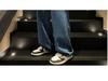 Men's Retro Solid Color Jeans: Spring & Autumn Straight-Leg Dad Pants, Loose Fit, Black/Grey, Wide Leg, Versatile Casual Long Pants