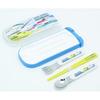 OSK Cutlery Set, Shinkansen Design, with Pull-Lid Trio, Chopsticks, Spoon, and Fork, Made in Japan, Sliding Design, Dishwasher Safe, Easy to Use, Unis