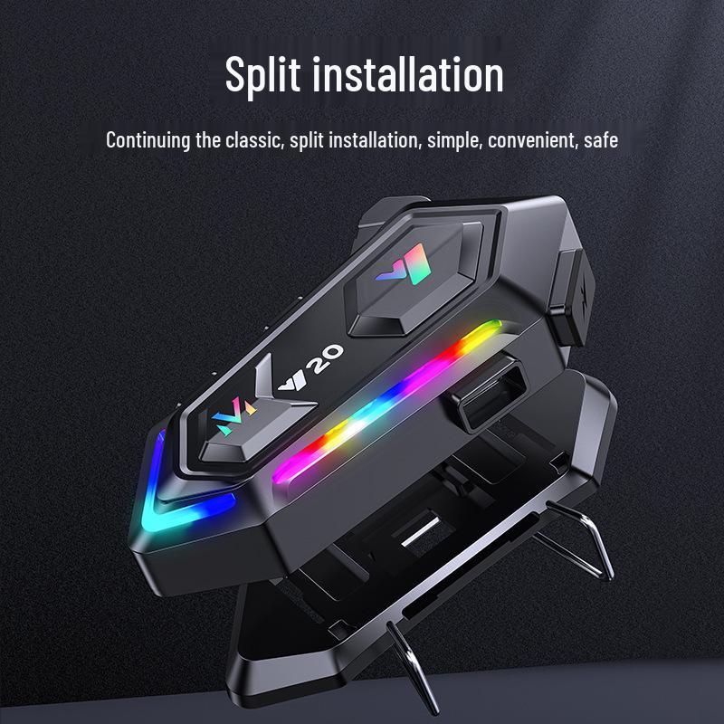 Y20 Smart Bluetooth Helmet Headset: Waterproof, Dustproof, RGB Lights, Heavy Bass, Voice Control