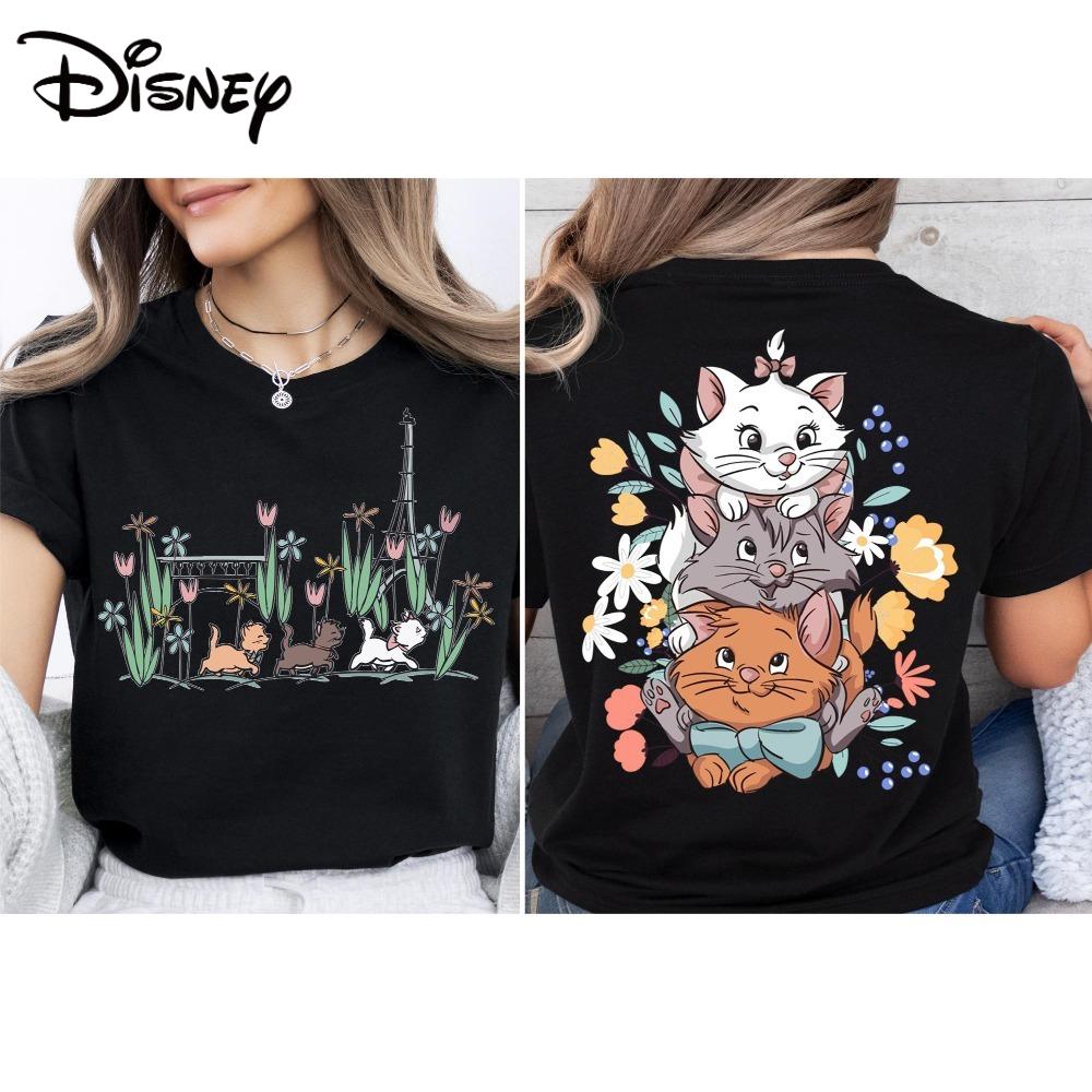 

Летняя Новая Женская Футболка Большого Размера Disney Креативный Принт Модная Ретро Харадзюку Свободный Повседневный Универсальный Топ с Коротким Рукавом S