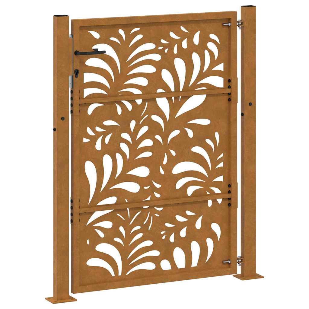 Garden Gate 100 X 150 Cm Weathering Steel Wavy Design