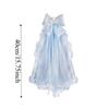 Elegant White Veil Hair Clip Bow Beads Girls Head Gauze Mesh Rhinestone Bridal Tulle Photo Props