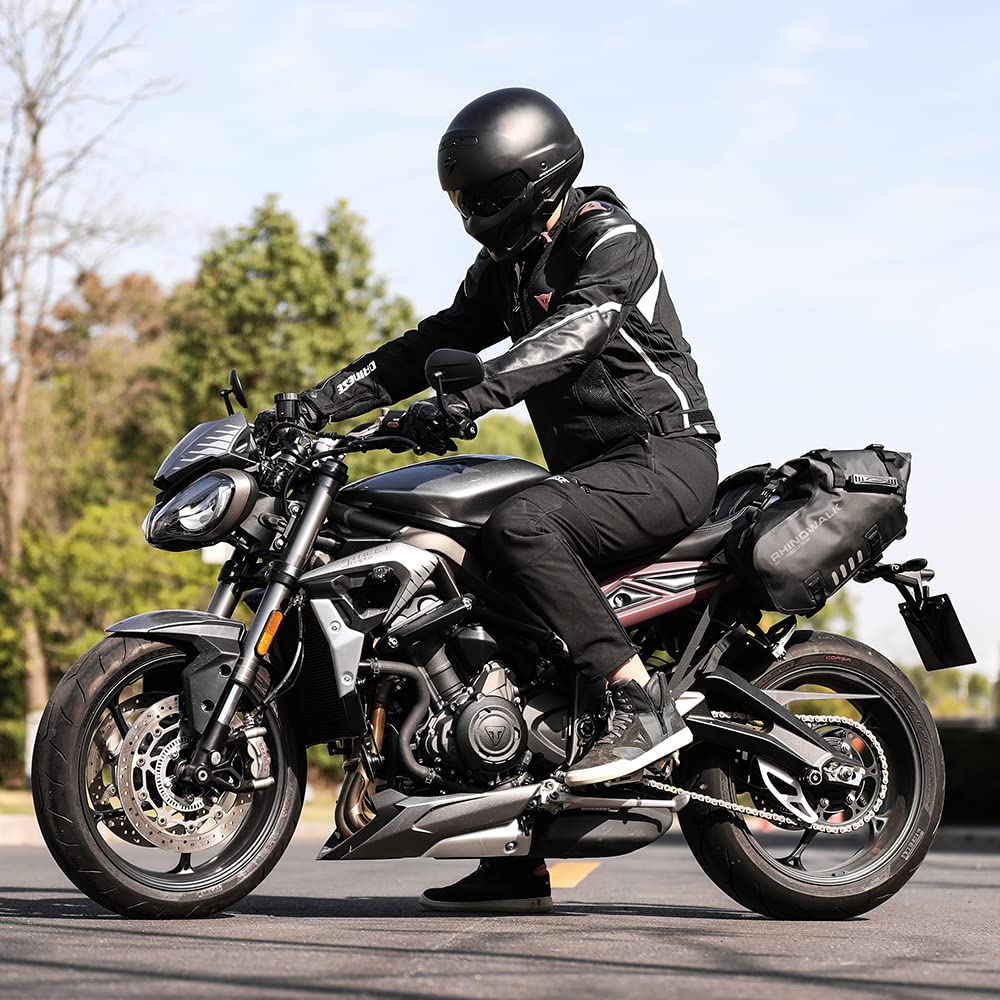 Rhinowalk Motorcycle Saddle Bags Waterproof Shockproof Motor Side Bags Shoulder Bags Motorbike Pannie 18L (9L*2) for Most Adventure and Sport Bikes Mo