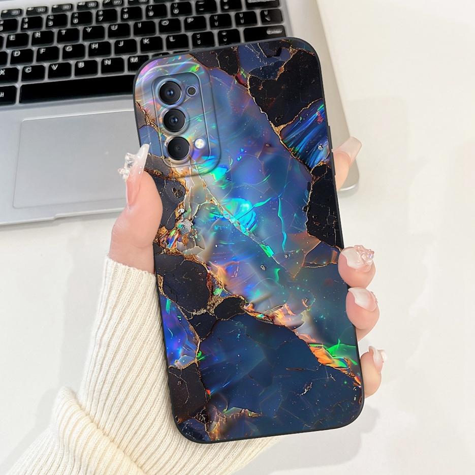 For Oppo Reno4 Pro 5G Case CPH2089 Luxury Candy Painted Cover Soft Silicone Phone Case For Oppo Reno 4 Pro Reno4 4G CPH2113 Bags