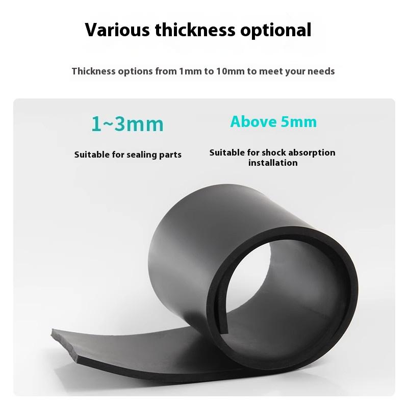 Black Rubber Pad Wear-Resistant Anti-Slip Insulation Pad Buffer Shock Absorbing Plate Industrial Rubber Leather