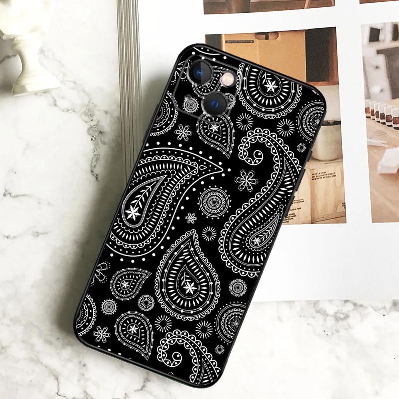 Bandana Paisley Pattern Funda For iPhone 15 16 13 12 Mini 11 14 Pro Max 7 8 Plus X XR XS Max Phone Case