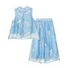 Flo Romy Girls' New Chinese Style Sleeveless Two-Piece Set