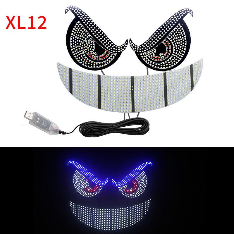Devil's Eye LED Decorative Light Emoji Light Rear Window Car Warning Light