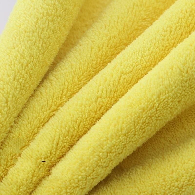 1Pc Microfiber Cleaning Towel Thicken Soft Drying Cloth Car Body Washing Towels Double Layer Clean Rags Car Accessories