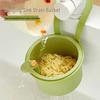 Kitchen Sink Hanging Basket - Leak-Proof Vegetable Washer and Anti-Clog Draining Bowl with Storage Shelf.