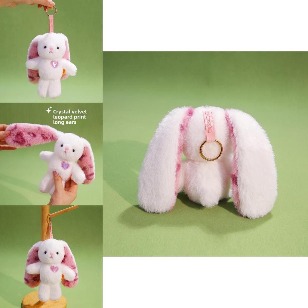 Chaveiro de Animal de Pelúcia Curta Com Coelho e Porco Fofos em Pé Para Presentes e Decoração