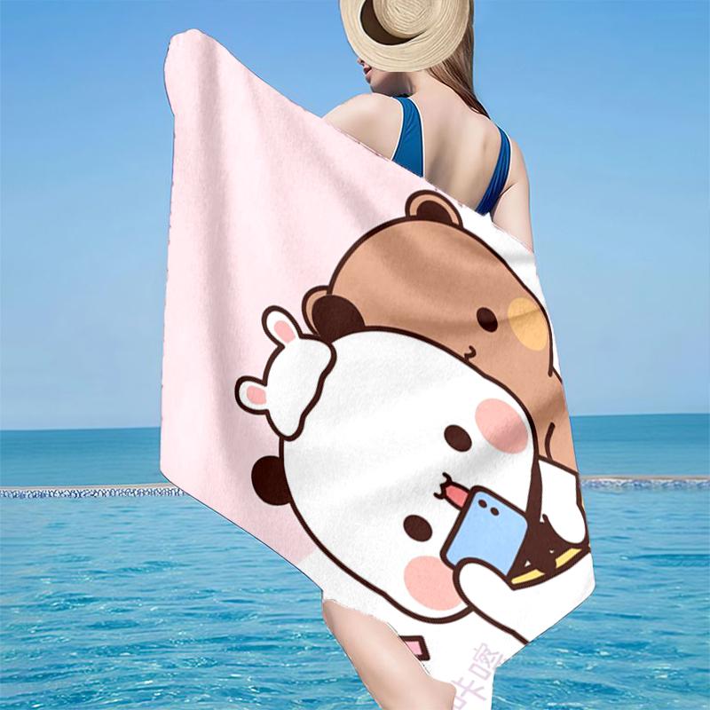 Bobo Dudu In Love Beach Towel, Super Soft Microfiber, Gift for Her/Him, Birthday, for Pool, Beach, Travel, Home Decor Fan gifts