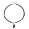 Irregular Glass Pendant Tassel Necklace Bracelet Rings Women's Fashion Bead Jewelry Accessories