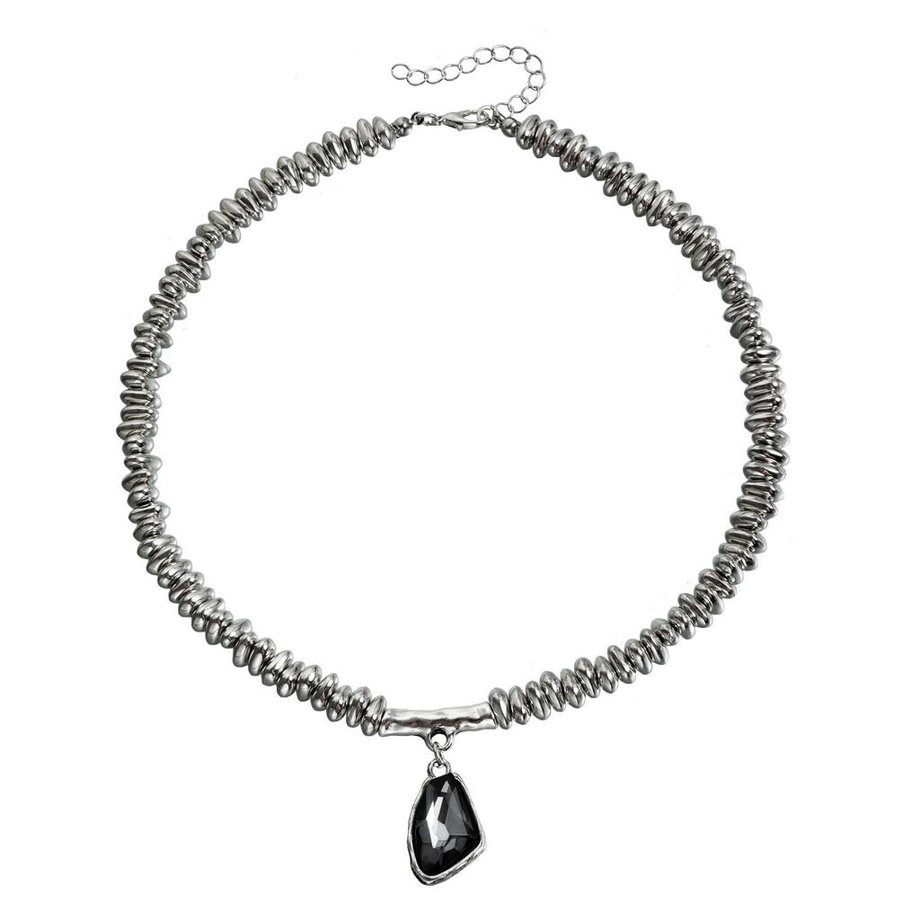 Irregular Glass Pendant Tassel Necklace Bracelet Rings Women's Fashion Bead Jewelry Accessories