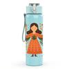 1PC Floral Angel Girl Art 750ml Color Plastic Sports Water Bottle Leakproof Flip Straw Lid Suitable for Sports Office Home Use