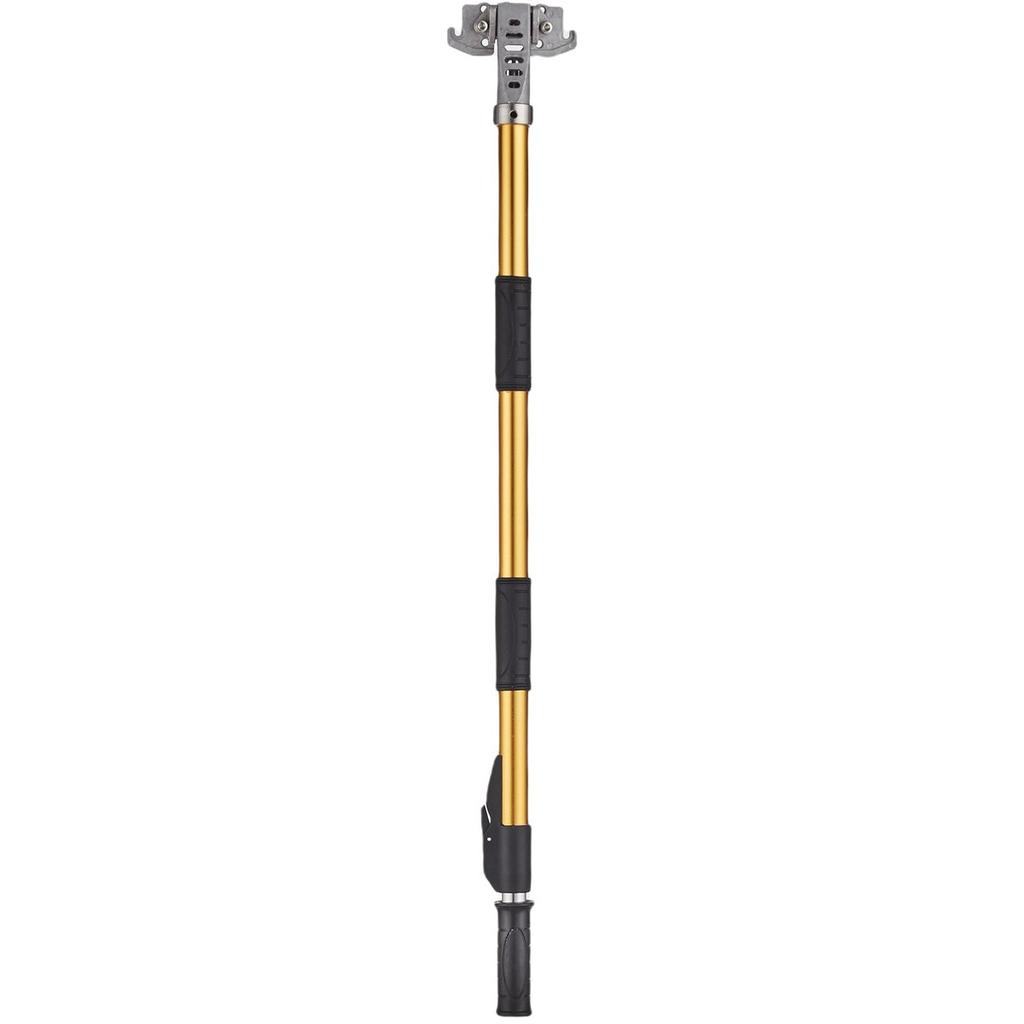 Drywall Flat Box Handle, 40''-64'', Anodized Aluminum Flat Finishing Extension Handle, 5-Section Length Adjustable, Non-slip Grip and 360° Painting