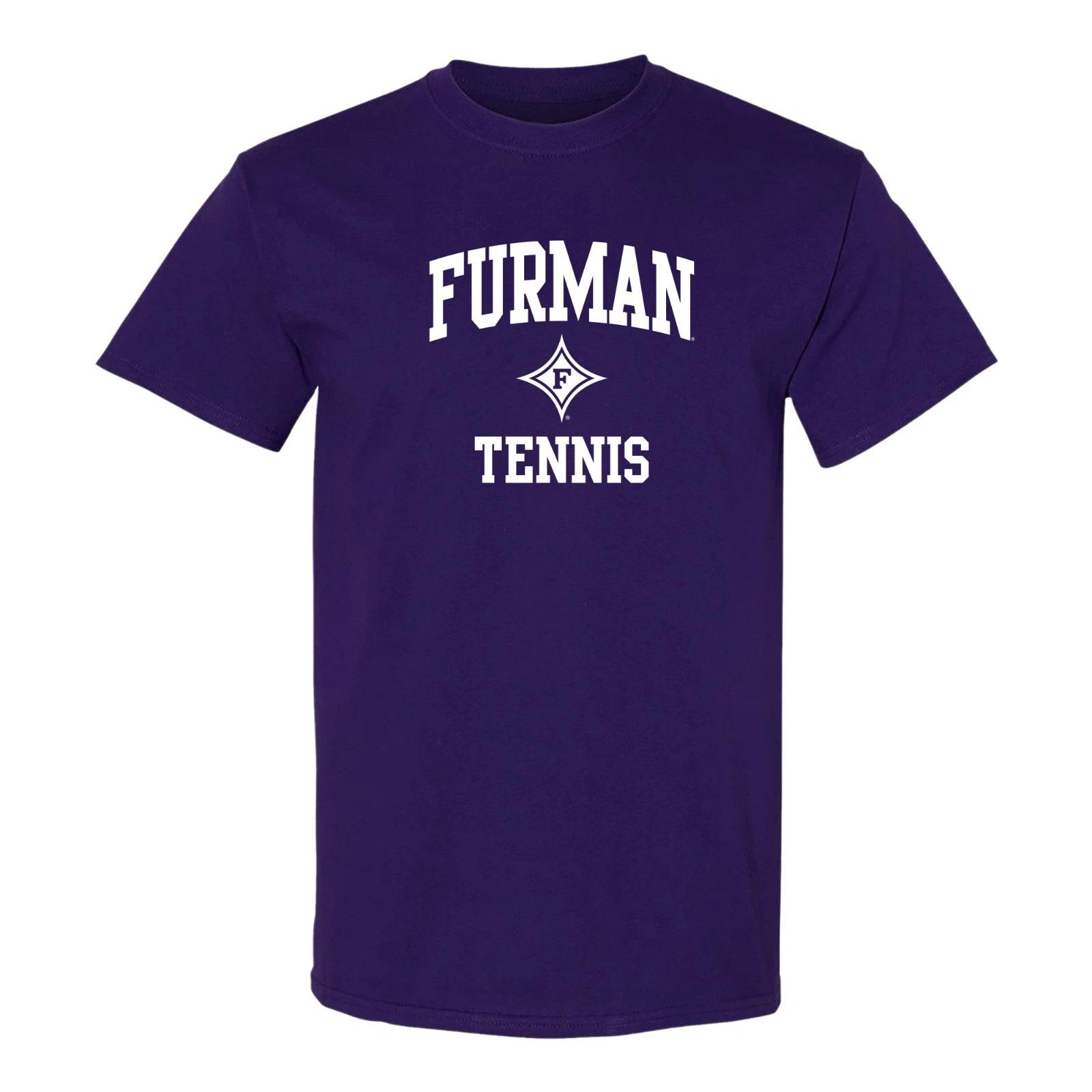 Furman Arch Logo Tennis T-Shirt - Purple M