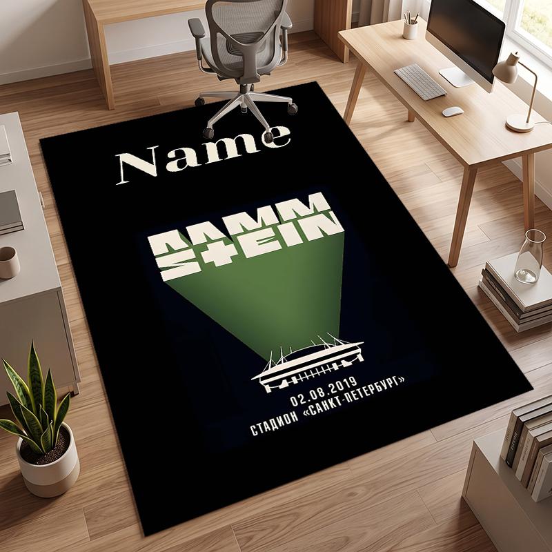 Rammstein (1) Personalisierter Name Büro Teppich Stilvolle Dekoration für Wohnzimmer Schlafzimmer Küche