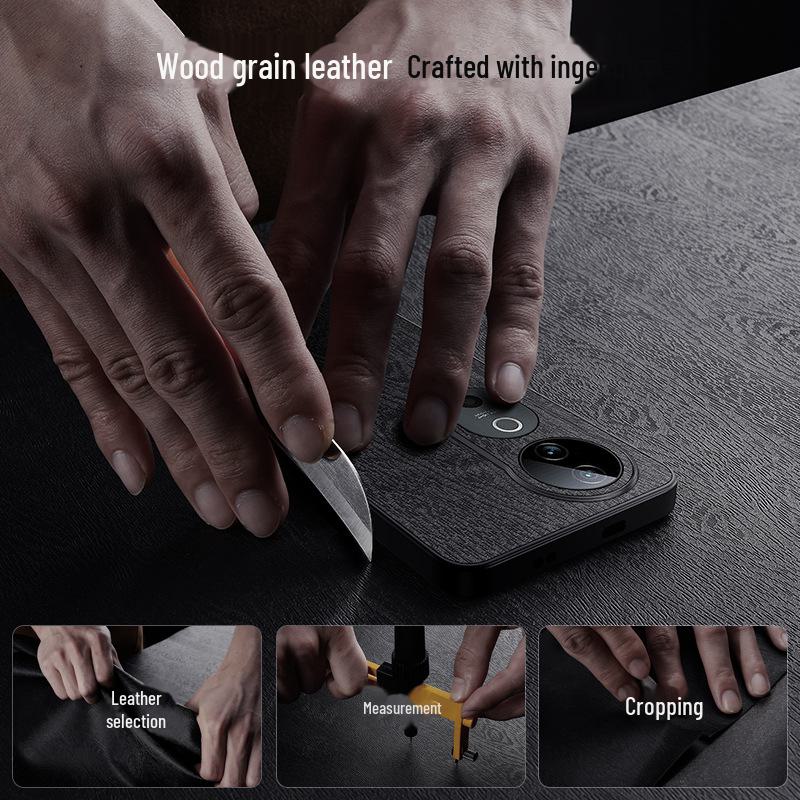 Vivos19 Bark Pattern All-Inclusive Handyhülle für S18PRO/S17E/S16: Sturzsichere Business-Schutzhülle
