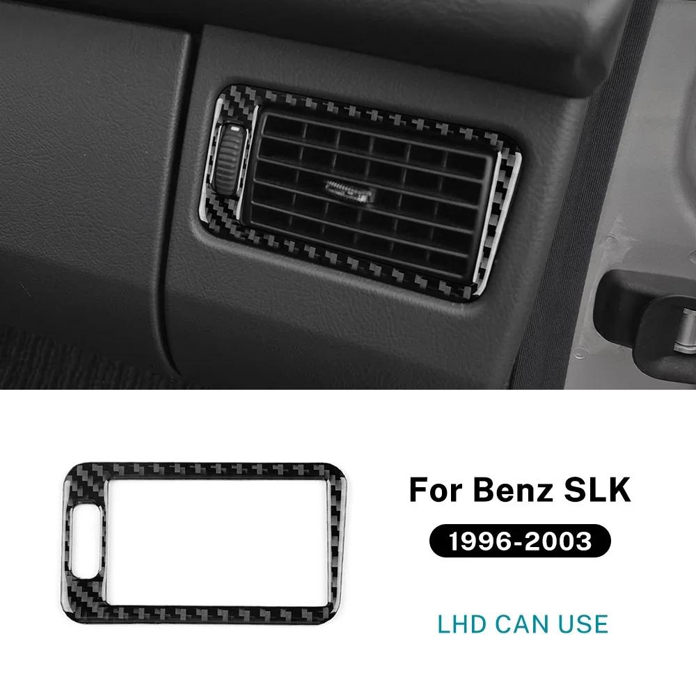 Voor Mercedes Benz SLK R170 1996 1997 1998 1999 2000 2001 2002 2003 Echte Zachte Koolstofvezel Passagiers Luchtuitlaat Frame Trim Sticker