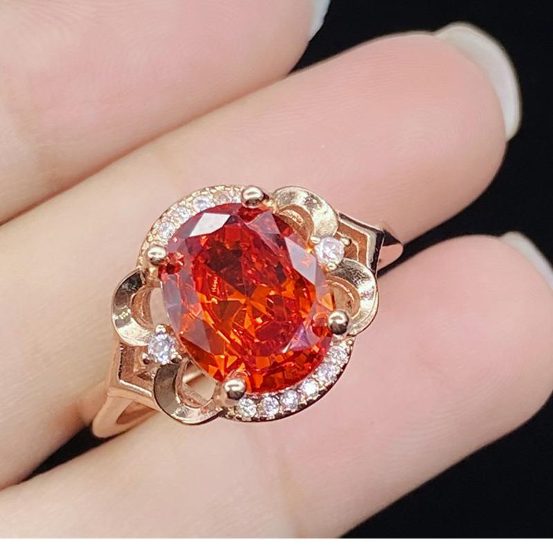 BELLA BOX Fenda Zircon Network Red Live New Product Hollow Out Temperament Group Set With 18K Rose Gold Open Ring For Women