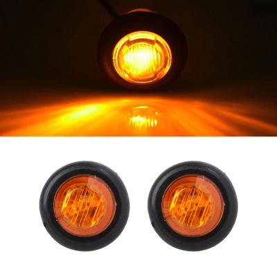 2PCS 12V 24V Universal  Side Marker Indicator LED Bullet Light Truck Trailer Lorry Taillight Sealed LED Marker Clearance Lamps