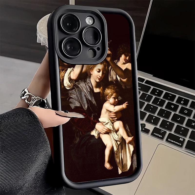 Handyhülle für iPhone 17 Air 16E 15 16 Pro Max Renaissance Ästhetik Kunstmalerei Hülle 14 Plus 13 12 Mini Weiche Schale Silikon