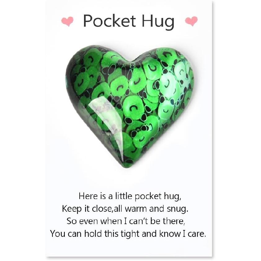 Sisadodo Pocket Hug Heart Token - Encouragement Gifts for Daughter, Son, Friends & Family