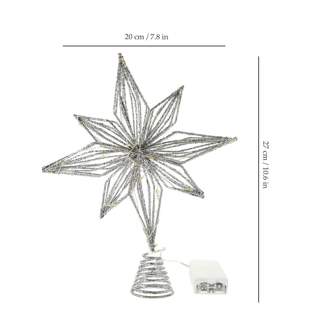 Lighted Christmas Tree Topper Glowing Star Decoration Xmas Tree Top Lighted Star Decor Holiday Ornament Christmas Decoration