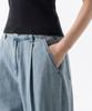 MUSINSA STANDARD WOMAN Women'S Linen-Like One-Pleat Extra Wide Denim Pants [Sky Blue]