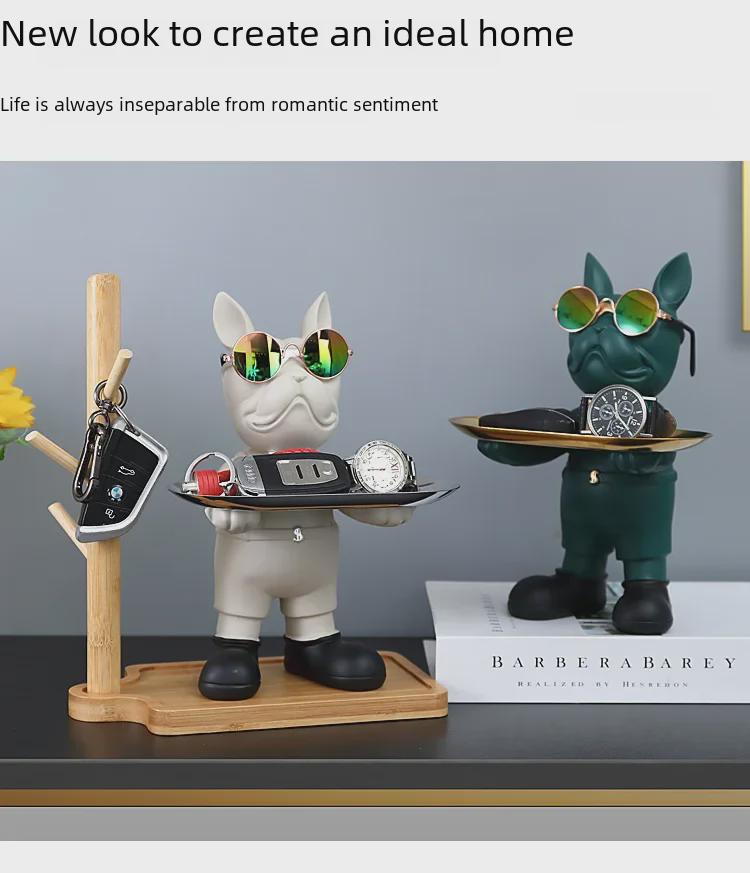 Luxury Dog Tray Ornament for Living Room TV Cabinet – Elegant Home Décor & Creative Storage, Perfect Housewarming Gift