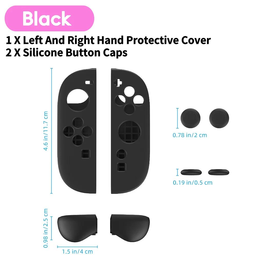 Silicone Soft D-pad Cross Button ABXY Key Sticker Skin Case For Nintendo Switch 2 Joy-Con Thumb Stick Grip Cap Cover For NS 2