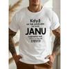 European Size Men'S Plus Size Casual T-Shirt - Funny Czech Quote, Short Sleeve, Round Neck, Summer Tee, Lightweight Polyester Blend, Machine Washable