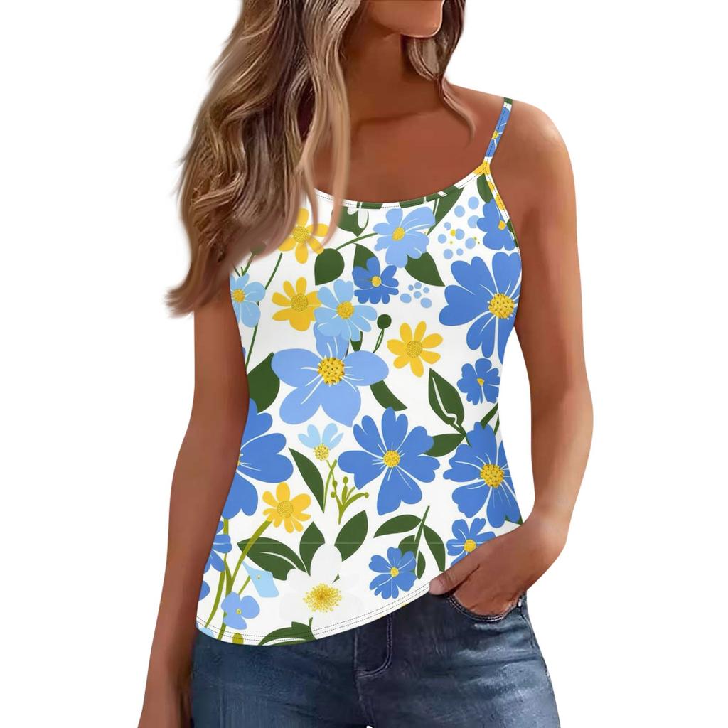 Women's Low-necked Sleeveless Vest U-neck T-shirt Suspenders