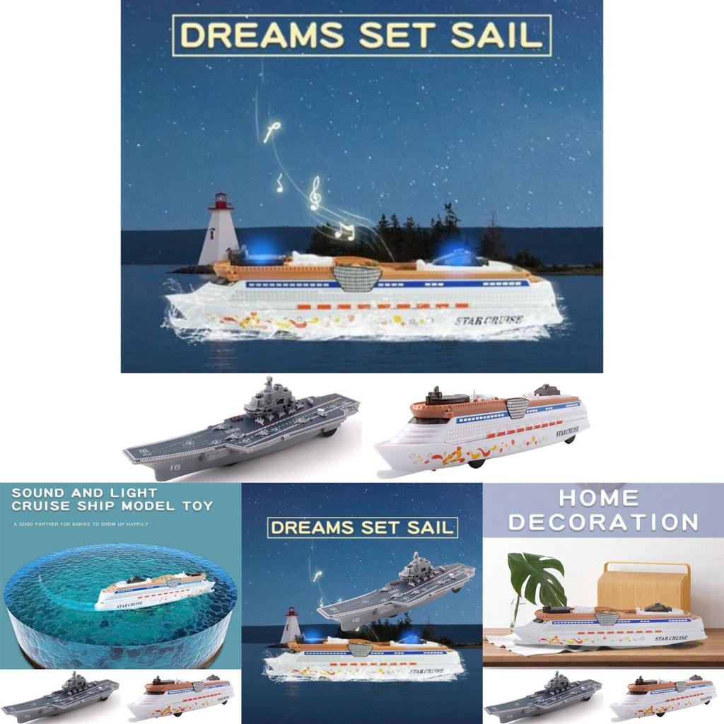 Inertial Simulation Aircraft Carrier Model Plastic Toy Car For Boys Ages 2-6 With Sound And Light Effects